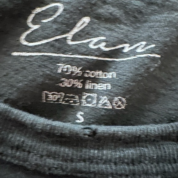 Elan Black Long Sleeve Shirt with Gold 'Amour' Print S - Picture 3 of 3